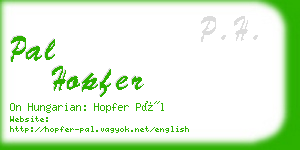 pal hopfer business card